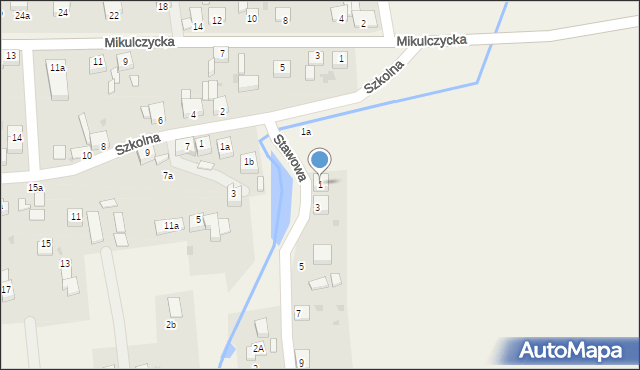 Przezchlebie, Stawowa, 1, mapa Przezchlebie