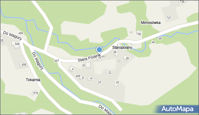 Przyborów, Stara Polana, 34, mapa Przyborów