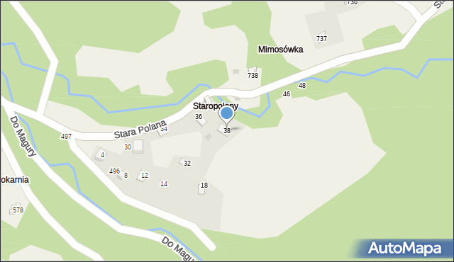 Przyborów, Stara Polana, 38, mapa Przyborów