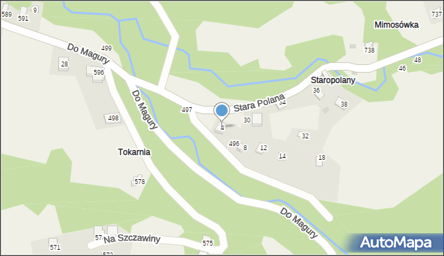 Przyborów, Stara Polana, 4, mapa Przyborów