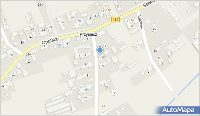 Przysiecz, Strażacka, 3, mapa Przysiecz