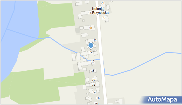 Przysiecz, Strzelecka, 24, mapa Przysiecz