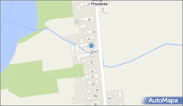 Przysiecz, Strzelecka, 26, mapa Przysiecz