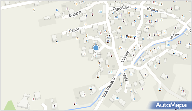 Psary, Stroma, 4, mapa Psary