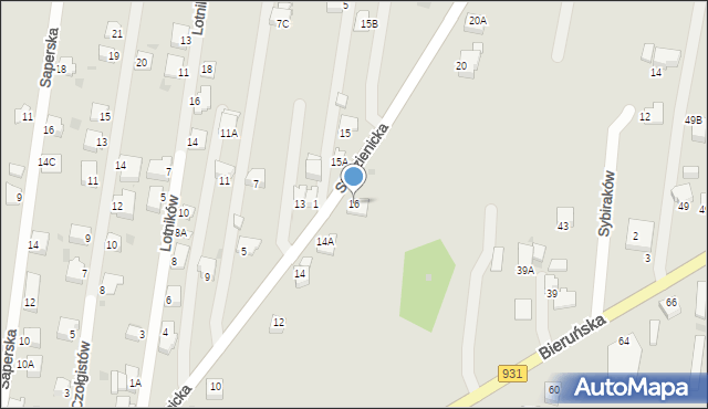 Pszczyna, Studzienicka, 16, mapa Pszczyny