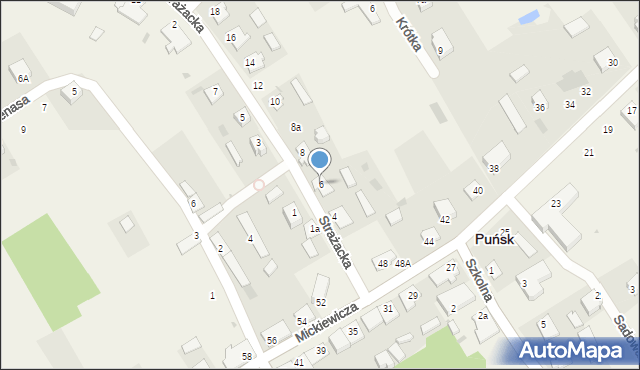 Puńsk, Strażacka, 6, mapa Puńsk