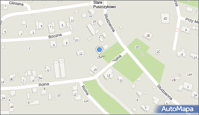 Puszczykowo, Studzienna, 15A, mapa Puszczykowo