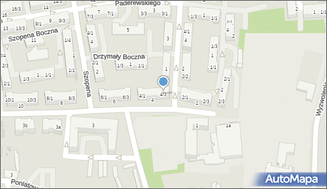 Pyskowice, Strzelców Bytomskich, 4/3, mapa Pyskowice