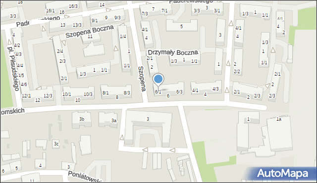 Pyskowice, Strzelców Bytomskich, 6/1, mapa Pyskowice