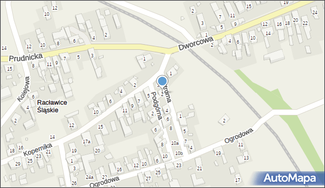 Racławice Śląskie, Stroma, 2, mapa Racławice Śląskie