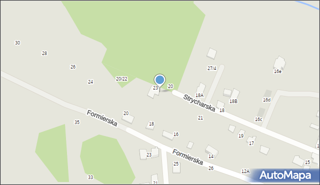 Radom, Strycharska, 27, mapa Radomia