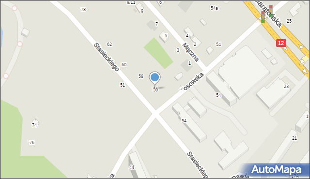 Radom, Stasieckiego Eugeniusza, kpt. hm., 56, mapa Radomia