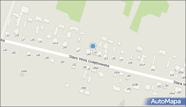Radom, Stara Wola Gołębiowska, 149A, mapa Radomia