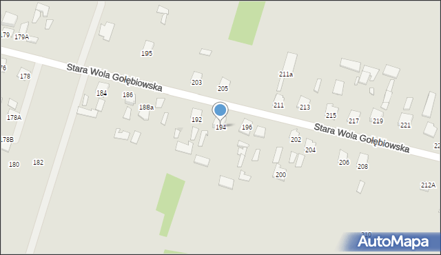 Radom, Stara Wola Gołębiowska, 194, mapa Radomia