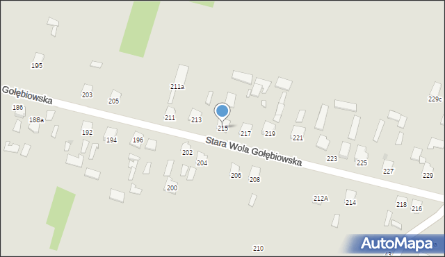 Radom, Stara Wola Gołębiowska, 215, mapa Radomia