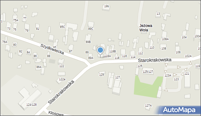 Radom, Starokrakowska, 120, mapa Radomia