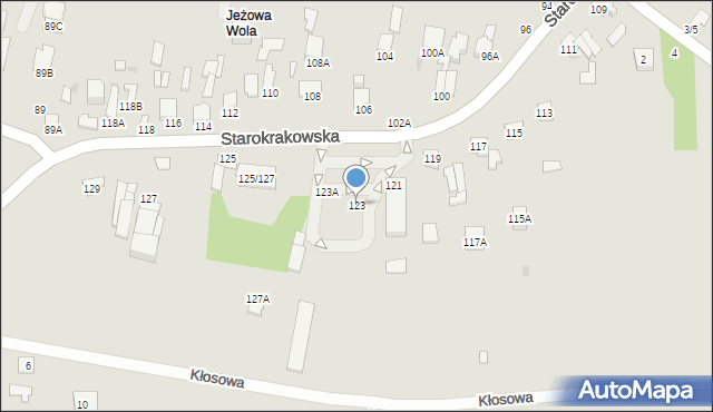 Radom, Starokrakowska, 123, mapa Radomia