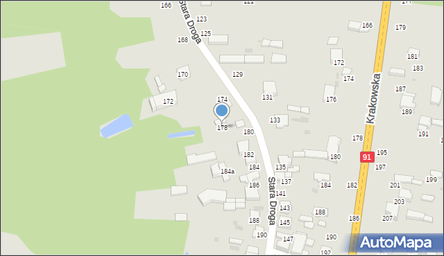 Radomsko, Stara Droga, 178, mapa Radomsko