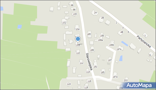 Radomsko, Starowiejska, 108, mapa Radomsko