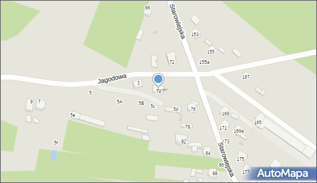 Radomsko, Starowiejska, 74, mapa Radomsko