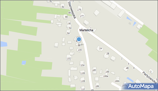 Radomsko, Starowiejska, 98, mapa Radomsko