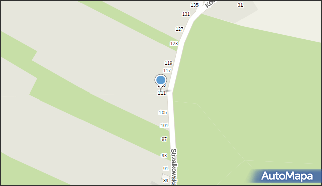 Radomsko, Strzałkowska, 111, mapa Radomsko