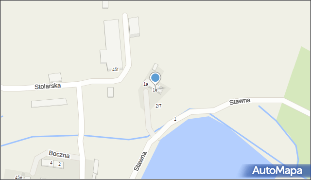 Radwanice, Stawna, 1e, mapa Radwanice