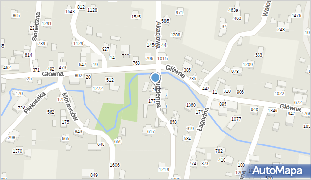 Radziechowy, Studzienna, 260, mapa Radziechowy