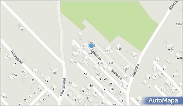 Radzionków, Staszica Stanisława, 11b, mapa Radzionków