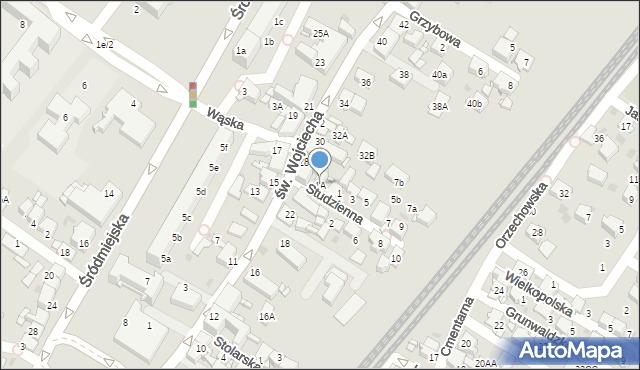 Radzionków, Studzienna, 1A, mapa Radzionków