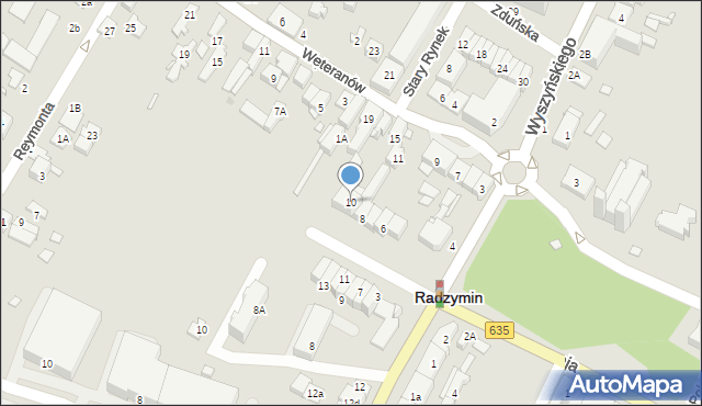 Radzymin, Strzelców Grodzieńskich, 10, mapa Radzymin