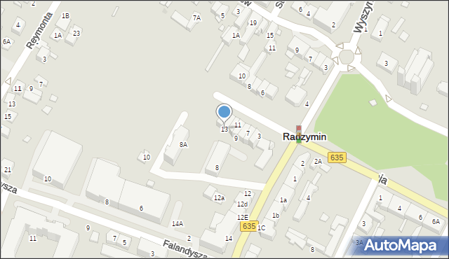 Radzymin, Strzelców Grodzieńskich, 13, mapa Radzymin