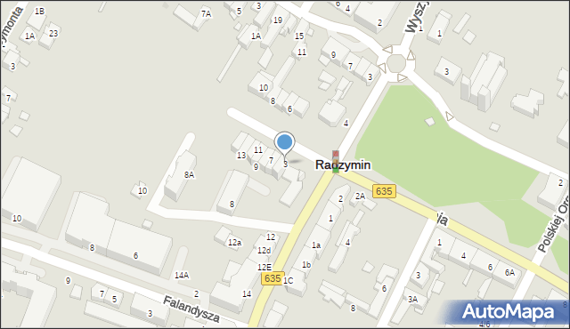 Radzymin, Strzelców Grodzieńskich, 3, mapa Radzymin