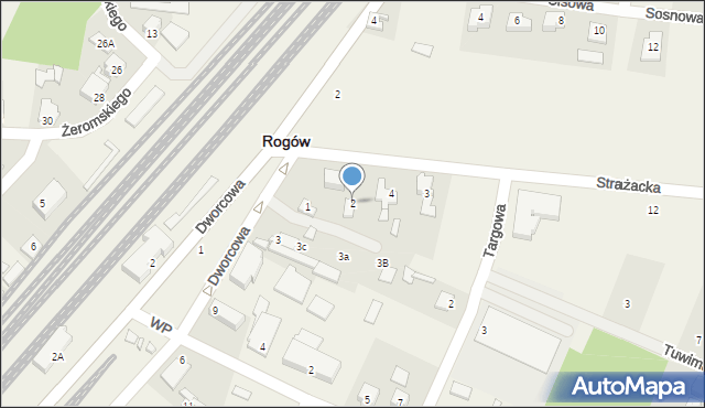 Rogów, Strażacka, 2, mapa Rogów