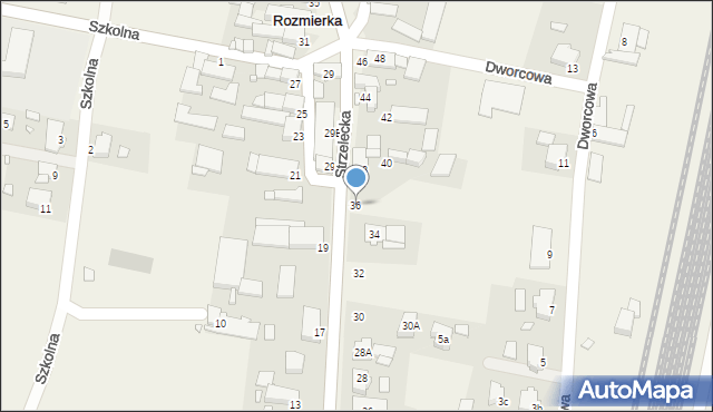 Rozmierka, Strzelecka, 36, mapa Rozmierka