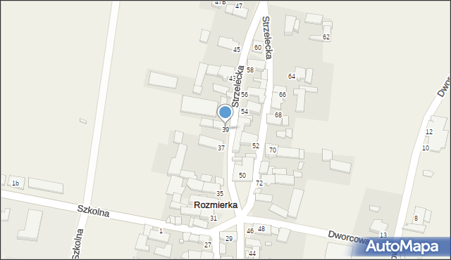 Rozmierka, Strzelecka, 39, mapa Rozmierka