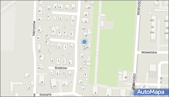 Ruda Śląska, Storczyków, 14, mapa Rudy Śląskiej