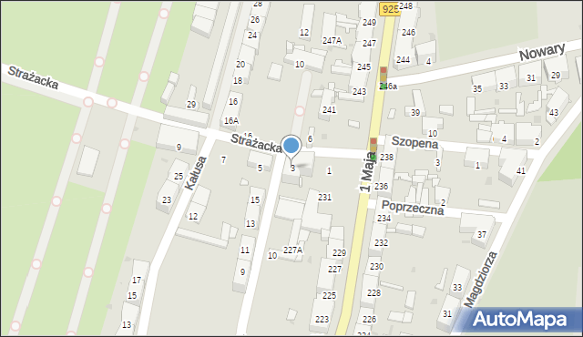 Ruda Śląska, Strażacka, 3, mapa Rudy Śląskiej