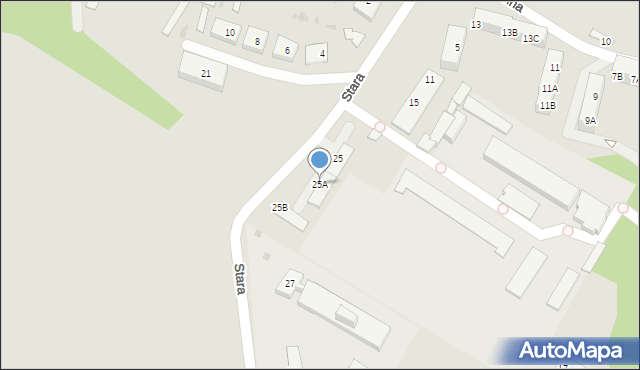 Ruda Śląska, Stara, 25A, mapa Rudy Śląskiej