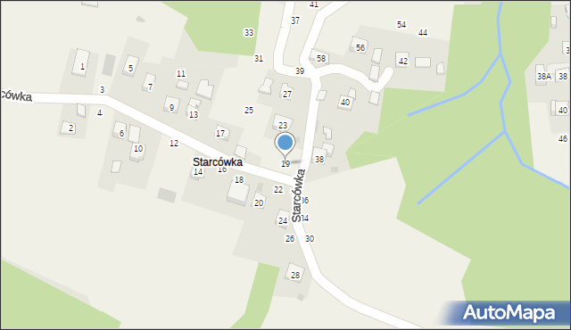 Rudnik, Starcówka, 19, mapa Rudnik