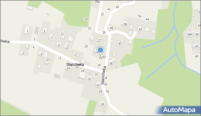 Rudnik, Starcówka, 21, mapa Rudnik