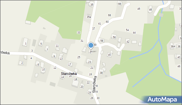 Rudnik, Starcówka, 27, mapa Rudnik