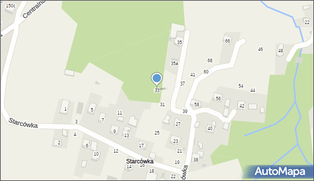 Rudnik, Starcówka, 33, mapa Rudnik