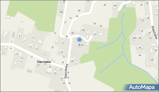 Rudnik, Starcówka, 40, mapa Rudnik