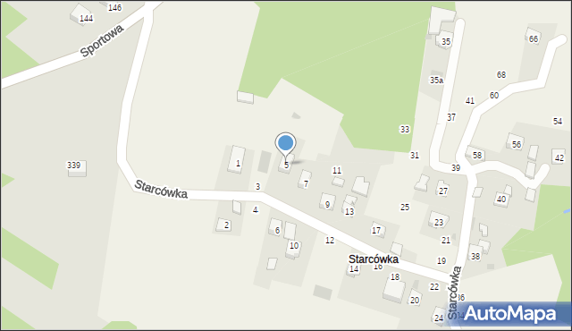 Rudnik, Starcówka, 5, mapa Rudnik