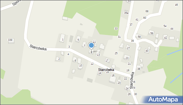 Rudnik, Starcówka, 9, mapa Rudnik