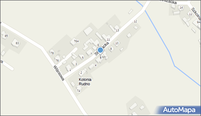 Rudno, Strażacka, 6, mapa Rudno