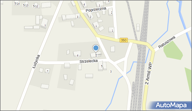 Ruszów, Strzelecka, 2, mapa Ruszów