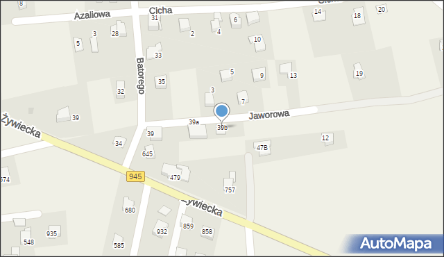 Rybarzowice, Stefana Batorego, 39b, mapa Rybarzowice