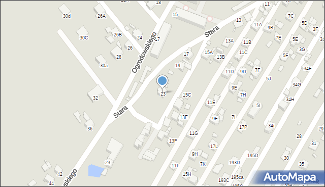 Rybnik, Stara, 23, mapa Rybnika